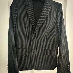 AUTHENTIC CELINE Blazer. Size small. Silver thread, Black. Pristine condition.